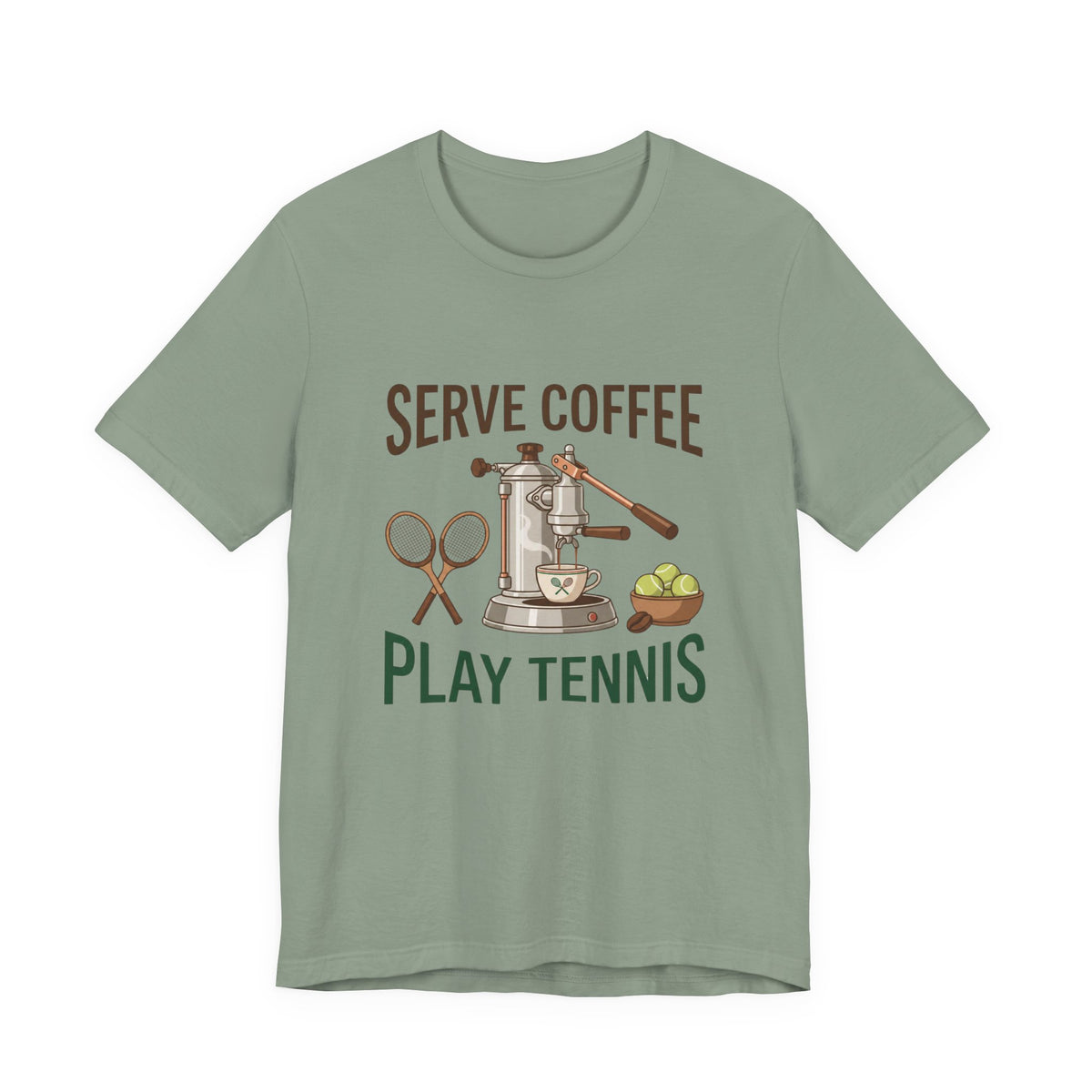 Serve Coffee Play Tennis T-Shirt
